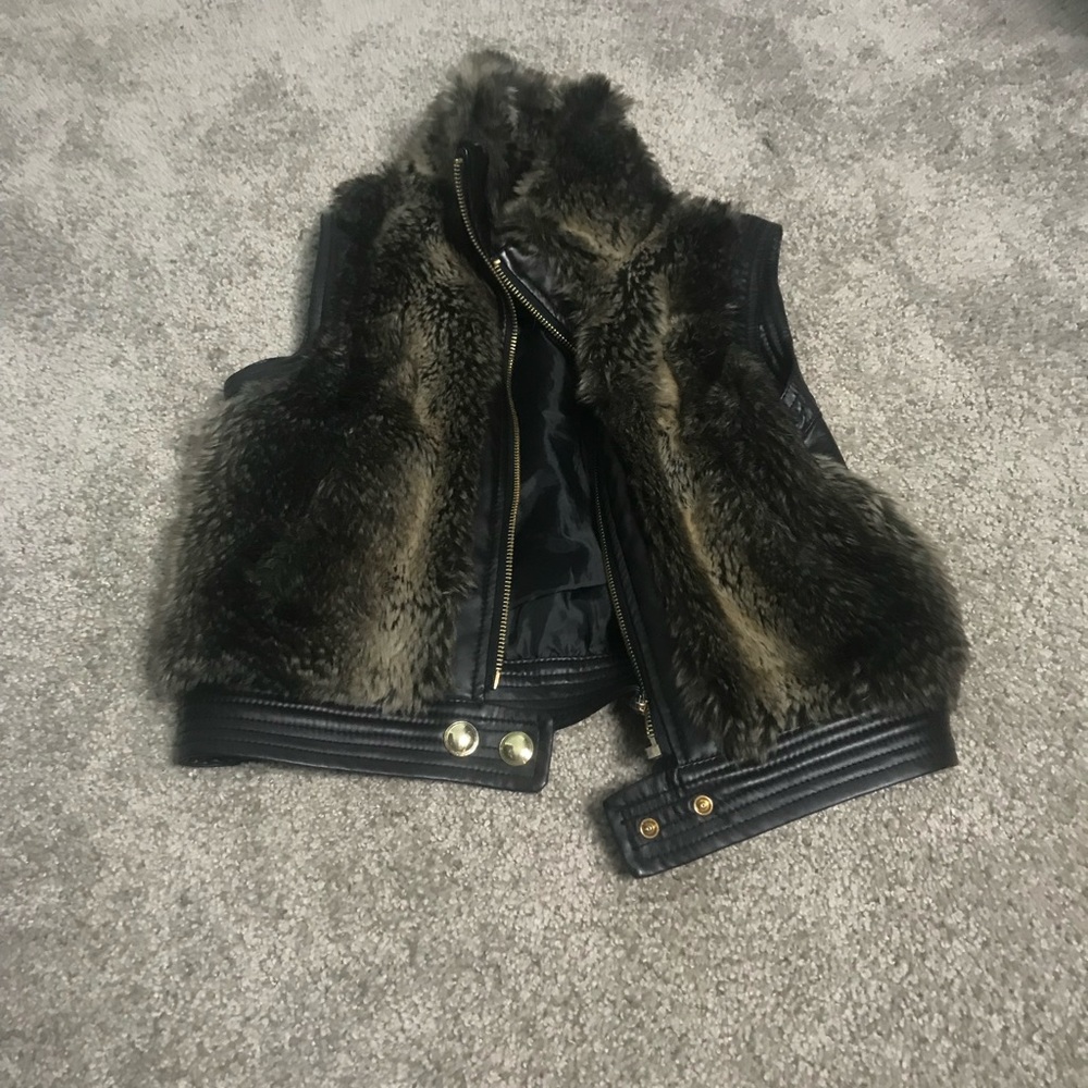 Sugar fly Faux Fur Leather vest